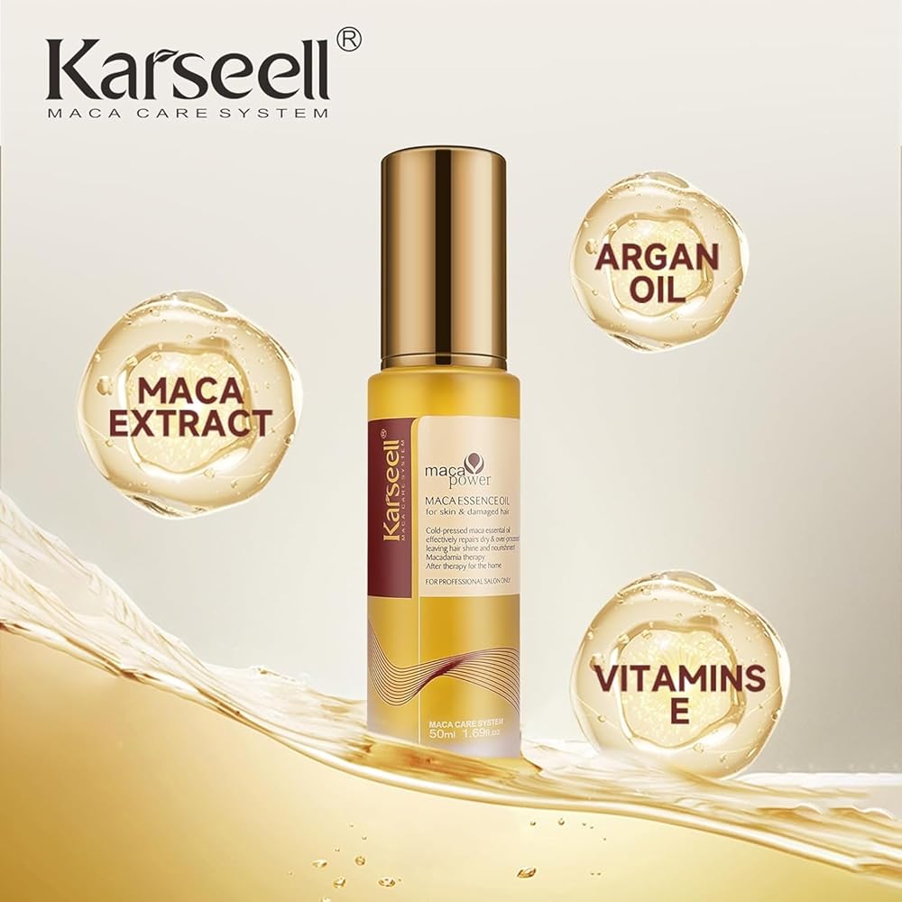 روغن مو و پوست کارسل مدل maca essence oil