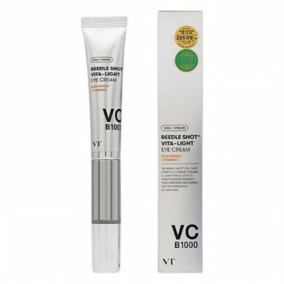 کرم روشن کننده و مغذی دور چشم وی تی همراه با سری ماساژور مدل REEDLE SHOT VITA-LIGHT EYE CREAM