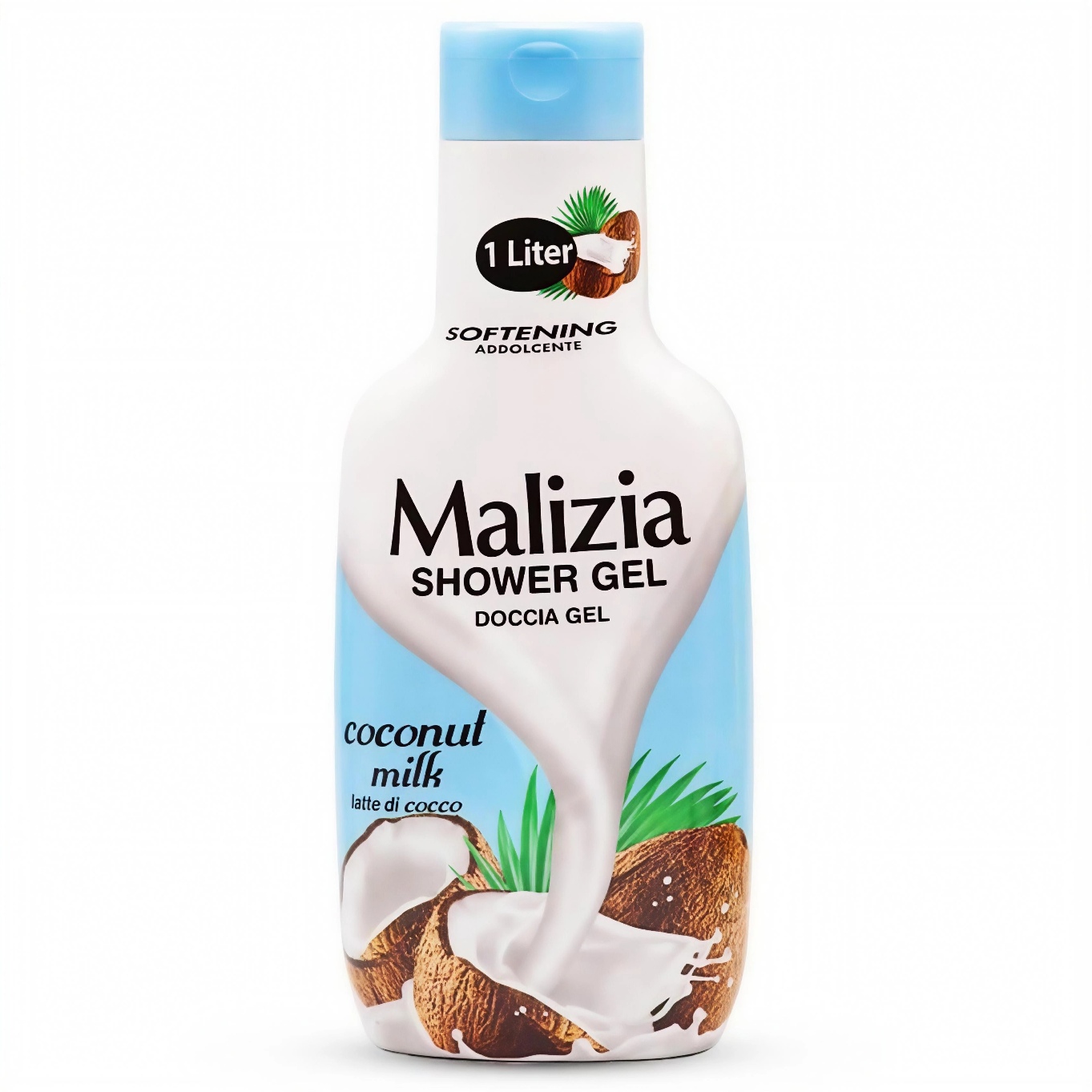 ژل شست‌وشوی بدن مالیزیا مدل Coconut Milk با رایحه شیر نارگیل 1 لیتر
