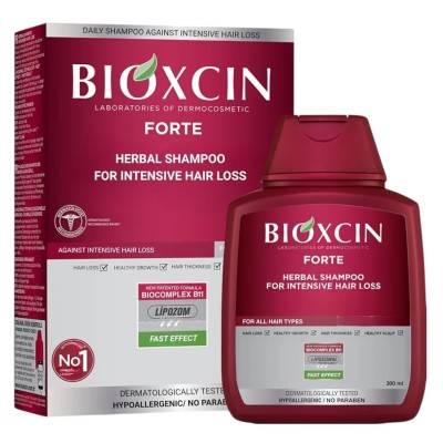 شامپو مو ضد ریزش و تقویت کننده بیوکسین مدل FORTE HERBAL SHAMPOO FOR INTENSIVE HAIR LOSS