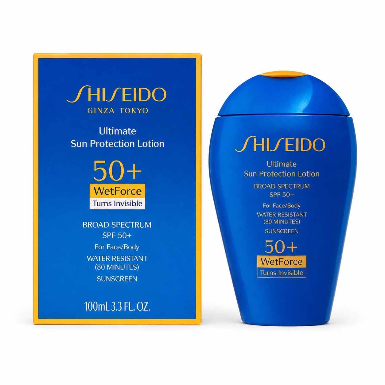 ضدآفتاب بی‌رنگ و ضدآب شیسیدو مدل Ultimate Sun Protection Lotion WetForce turns invisible spf50 100ml