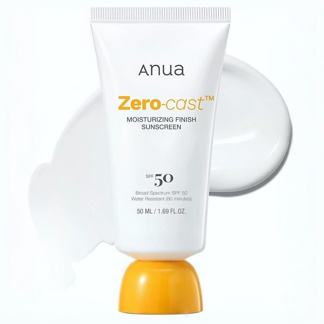 ضدآفتاب بی‌رنگ مرطوب کننده، روشن‌کننده و ضدچروک آنوا مدل Zero cast moisturizing finish sunscreen