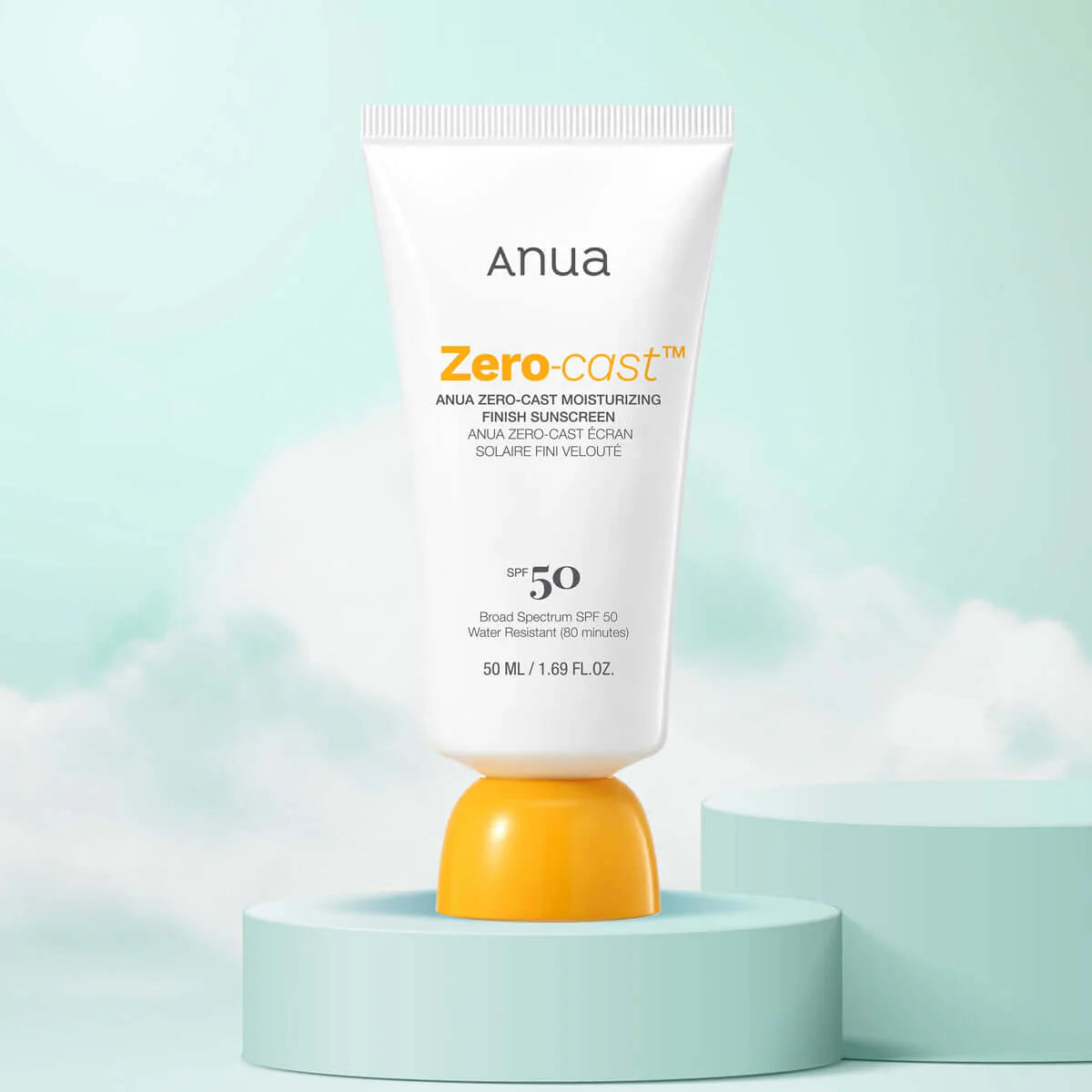 ضدآفتاب بی‌رنگ مرطوب کننده، روشن‌کننده و ضدچروک آنوا مدل Zero cast moisturizing finish sunscreen